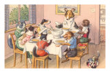 Dogs and Cats at Supper