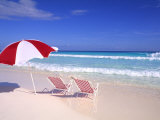 Beach Umbrella and Chairs  Caribbean