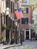Acorn Street  Beacon Hill  Boston  Massachusetts  USA
