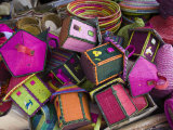 Reunion-made bags for sale  Covered Market  St-Paul  Reunion Island  France
