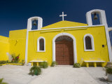 Small Yellow Chapel  Puerto Telchac  Yucatan  Mexico