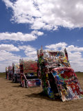 Cadillac Ranch with Buried Cars  Amarillo  Texas  USA