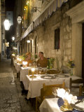 Couple dining in outdoor café  Dubrovnik  Dalmatia  Croatia