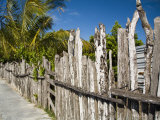 Fenceline Built Along Sidewalk  San Felipe  Yucatan  Mexico