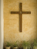 Christian Cross On Adobe Wall  Cuenca  Ecuador