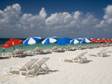 Sun Loungers and Umbrellas  Isla Mujeres  Quintana Roo  Mexico