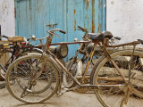 Group of bicycles in gulley (alley) Delhi  India