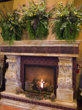 Ornate Fireplace  Tsillan Winery  Columbia Valley Appellation  Washington  USA