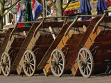 Wagons at Alkmaar Cheese Festival  Alkmaar  Holland  Netherlands