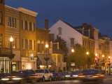 M Street Northwest At Dusk  Georgetown  Washington DC  USA