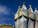 Gaudi Chimney Sturctures  Casa Batllo  Barcelona  Catalonia  Spain