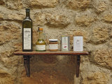 Various olive oil containers  Monteriggioni  Tuscany  Italy