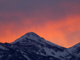 Sunset Teton Range  Grand Teton National Park  Wyoming  USA