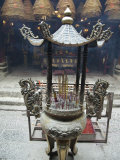 Hanging coils of burning incense  Man Mo Temple  Tai Po  New Territories  Hong Kong  China