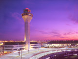 Control tower at O'Hare Airport  Chicago  Illinois  USA