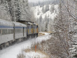 Via Rail Snow Train Between Edmonton & Jasper  Alberta  Canada