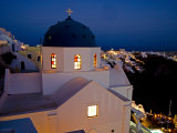 Evening Light on Church  Imerovigli  Santorini  Greece