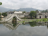 Bridge reflection  Hong Cun Village  Yi County  China