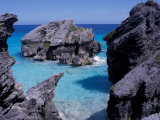 Beach on South Coast  Bermuda  Caribbean
