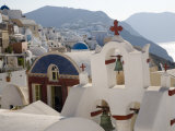 Bell Tower overlooking The Caldera  Oia  Santorini  Greece