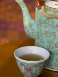 Traditional Chinese teapot and cup  Hong Kong  China