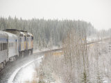 Via Rail Snow Train Between Edmonton & Jasper  Alberta  Canada