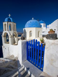 Blue Domed Churches  Oia  Santorini  Greece