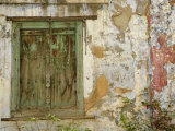 Old Window and Wall in the Gullies of Delhi  India