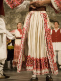 Folk dancers in traditional costumes  Dubrovnik  Dalmatia  Croatia
