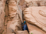 Backpackers in Grand Staircase  Escalante National Monument  Utah  USA