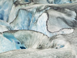 Glacier Patterns and Blue Ice  Southeast Alaska  USA