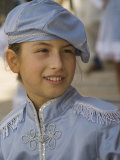 Young woman marching in parade  Split  Dalmatia  Croatia
