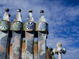 Gaudi Chimney Sturctures  Casa Batllo  Barcelona  Catalonia  Spain