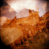 Montage of the Spanish Steps  Rome  Italy