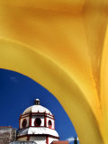 Church Framed With Yellow Arch  San Miguel De Allende  Mexico