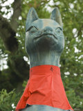 Inari Grand Shrine  Statue of Fox God  Fushimi  Kyoto  Japan