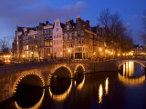 Canal at Night  Amsterdam  Netherlands