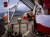 Colorful Roadside Altar in a Desolate Area of Northern Chile