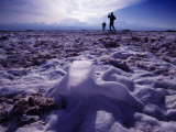 Tourists Explore the Salt Flats Near San Pedro  in the Atacama Desert