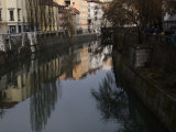Buildings Reflected in the Ljubljana River