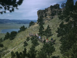 Sightseers Climb Bear Butte on Mules to Enjoy Scenic Vistas