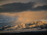 Stormy Sunset on Bridger Mountains Above Bozeman and Gallatin Valley