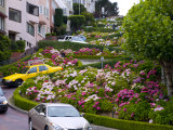 Famous Crooked Street known as Lombard Street in San Francisco