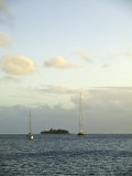Sailboats Anchored in the East Bay of Bora Bora