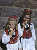 Daughters of Norwegian Immigrants Wear Traditional Clothing
