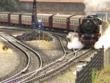 Steam Train Departs the Depot and Shops Area in Wernigerode  Germany