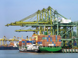 Cargo Liners Docked at the Port of Singapore Authority