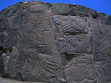 Pre-Columbian Reliefs in Stone at the Sechin Ruins Dating 1600 BC