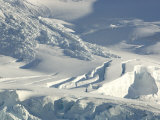 Crevasses and Avalanche on an Antarctic Glacier