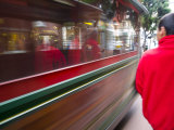 Blurred View of a Trolley in San Francisco  California